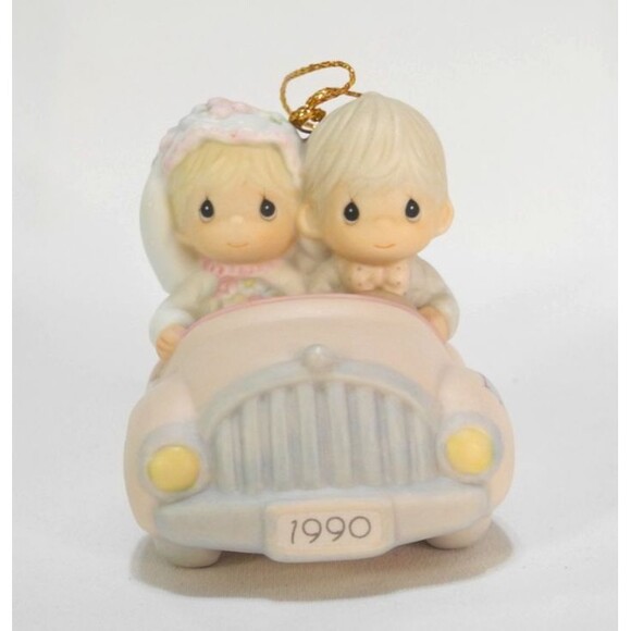 Precious Moments -Our First Christmas Together- #525324 Ornament 1990 Butcher - Picture 3 of 6